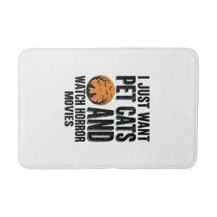 Tapis De Bain Chemises Halloween Vintage Horreur pour Chats Dome