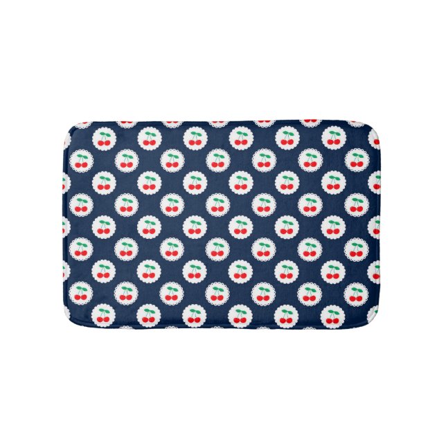 Tapis De Bain Cherry Motif - Retro Fruit Cadeau & Décor (Devant)
