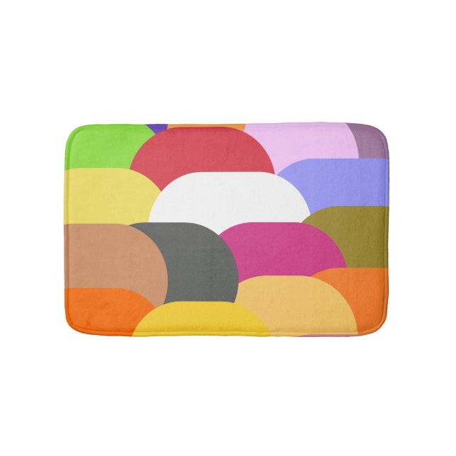 Tapis De Bain Chevauchement des échelles cercles motif (Devant)