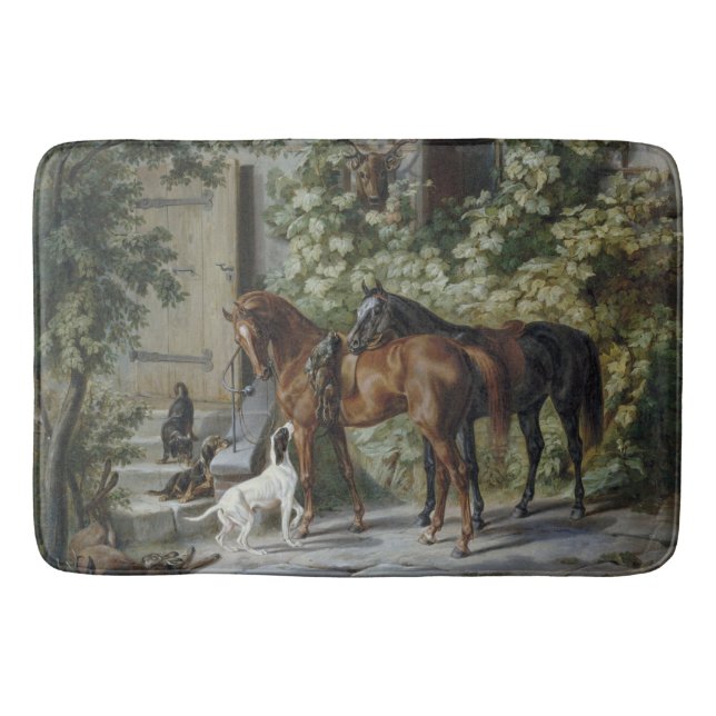 Tapis De Bain Chevaux à la Porche (par Albrecht Adam) (Devant)