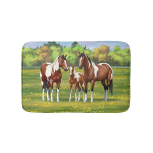 Tapis De Bain Chevaux Du Quartier De Peinture De Baie Pinto En P