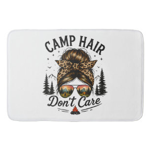Tapis De Bain Cheveux de camp, on s'en fiche, chignon désordonné
