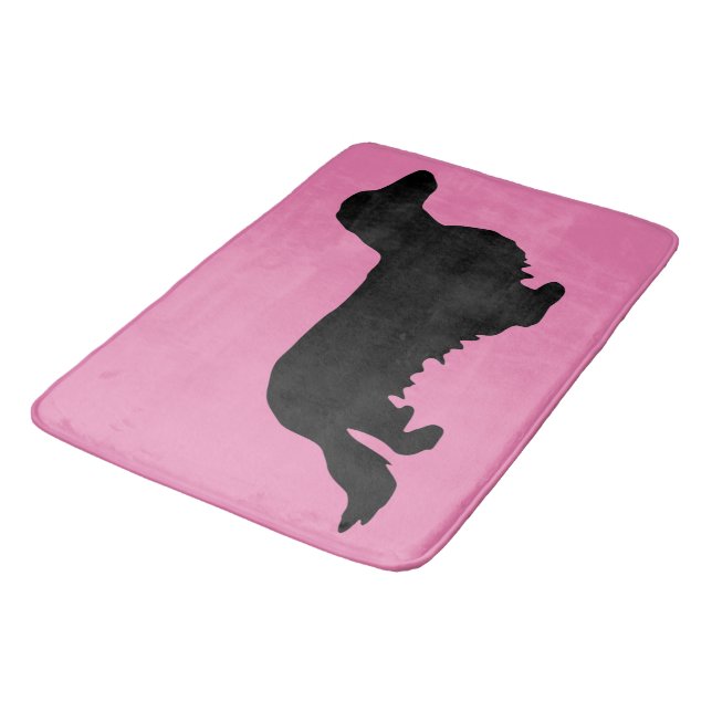 Tapis De Bain Cheveux longs Dachshund - Silhouette 1 (Angle)