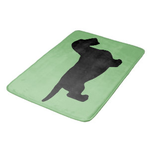 Tapis De Bain Cheveux ronds Dachshund - Silhouette 1