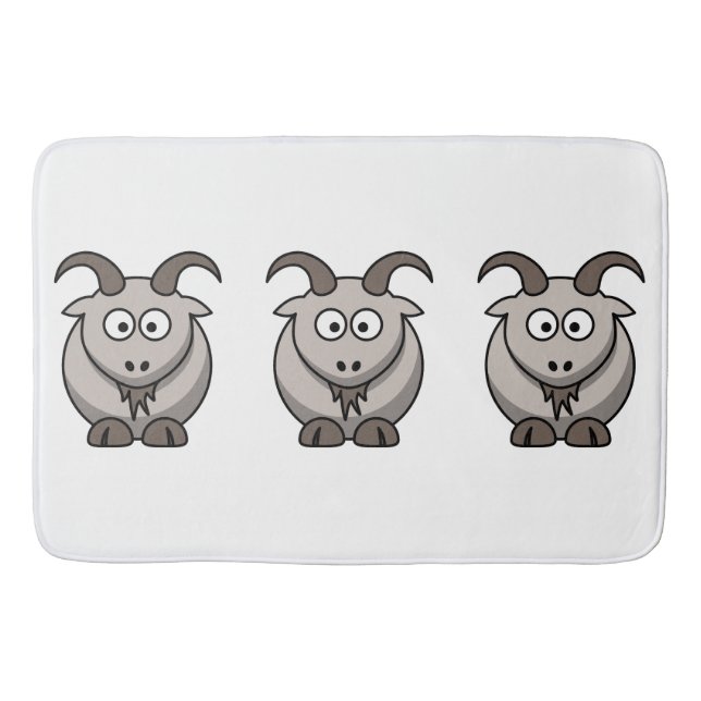 Tapis De Bain Chèvre de ferme drôle mignonne   (Devant)