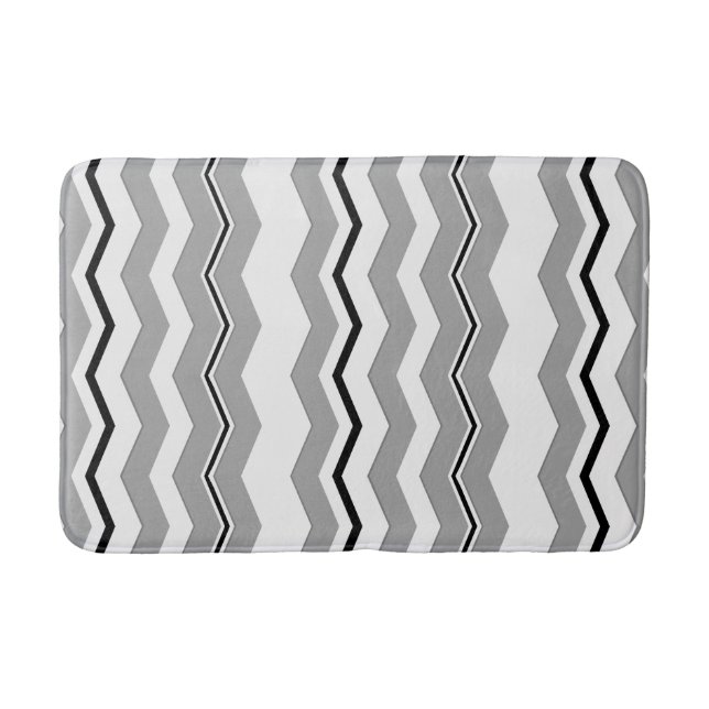 Tapis De Bain Chevron vertical moderne avec toute couleur (Devant)