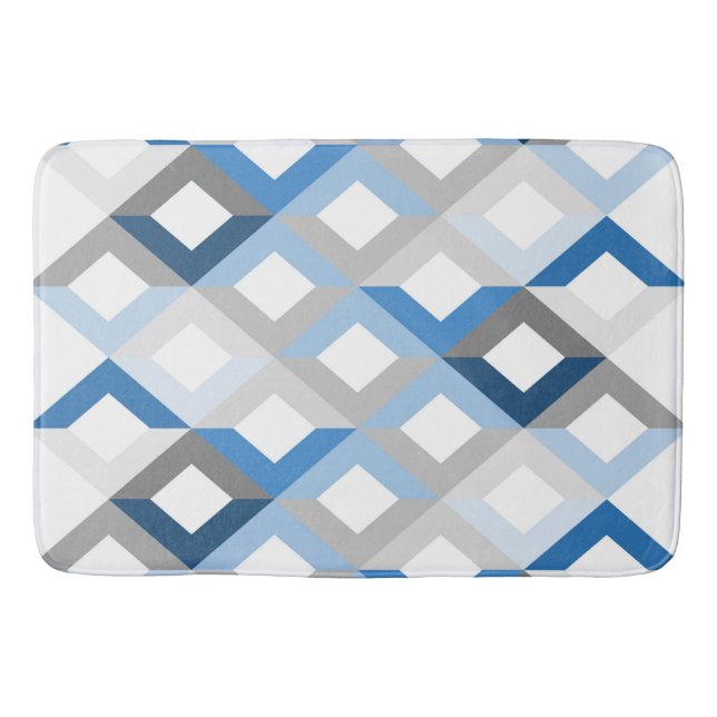 tapis de bain chevrons bleus (Devant)