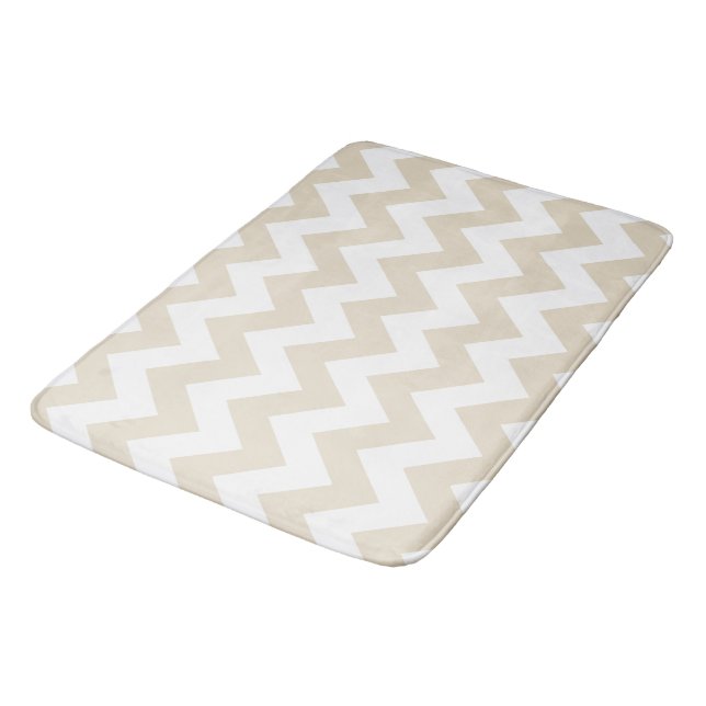 Tapis De Bain Chevrons Neutres (Angle)