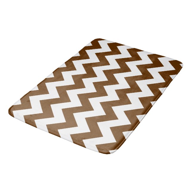 Tapis De Bain Chevrons neutres de muscade (Angle)