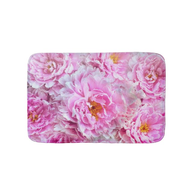 Tapis De Bain Chic Chic Pink Pastel Peonies roses (Devant)