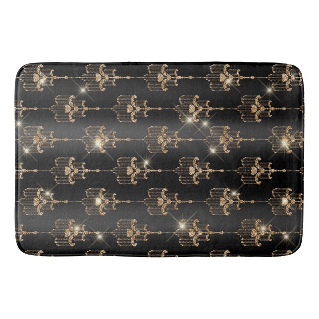 Tapis De Bain Chic Gold Sparkelier noir (Devant)