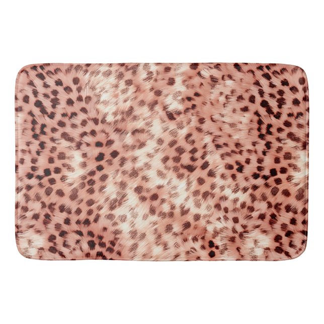 Tapis De Bain Chic Joli Rose Gold Leopard (Devant)