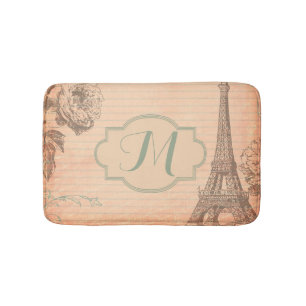 Tapis de bain chic minable de Tour Eiffel de Paris