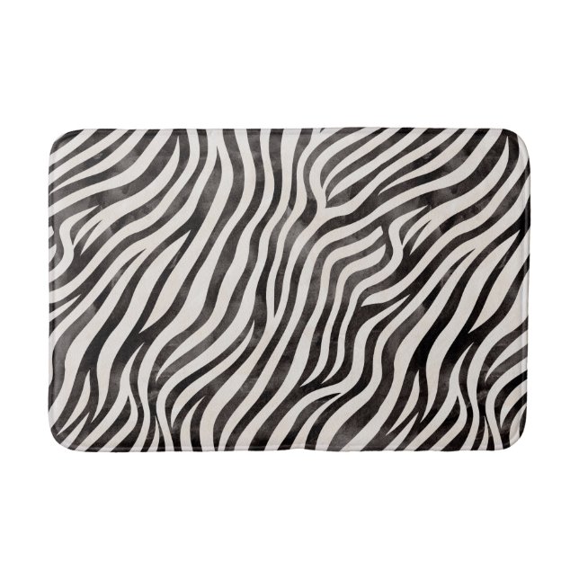 Tapis De Bain Chic Zebra Imprimer Mat Bain (Devant)