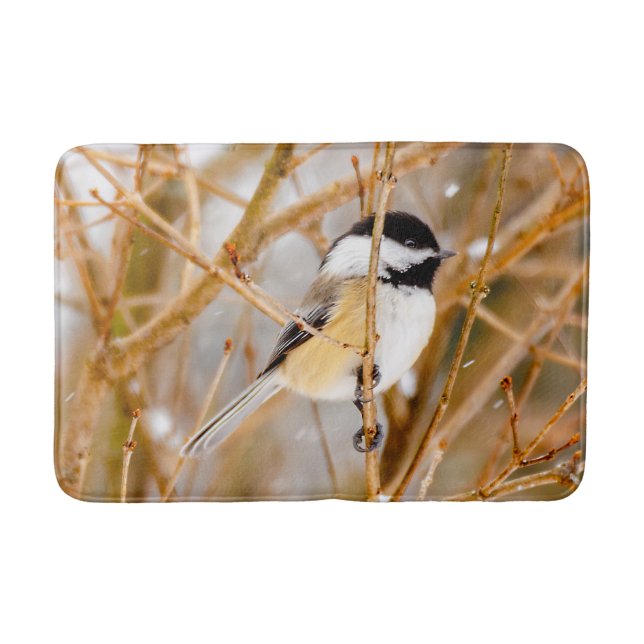 Tapis De Bain Chickadee au plafond noir - Photo originale (Devant)