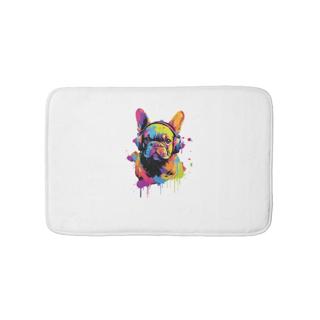 Tapis De Bain Chien avec casque Coloré (Devant)