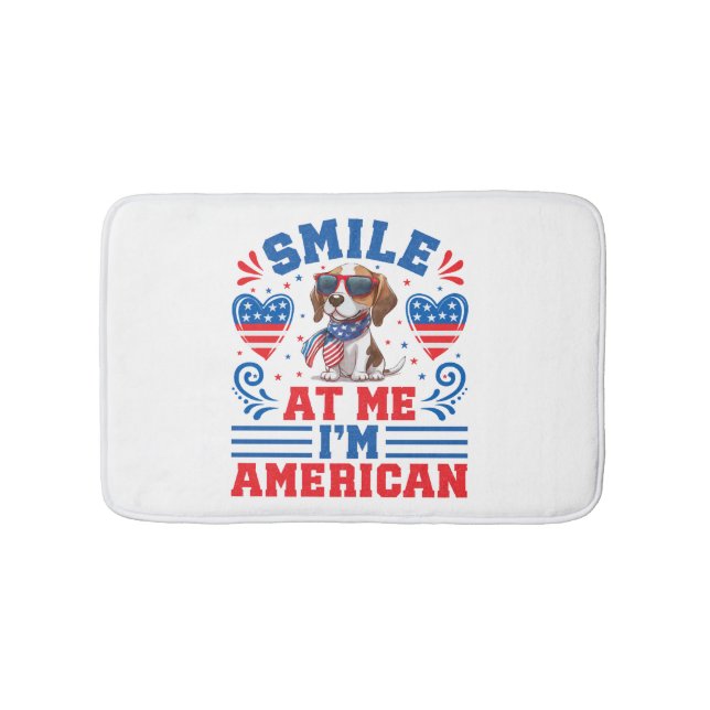 Tapis De Bain Chien Beagle patriotique pour 4 juillet (Devant)