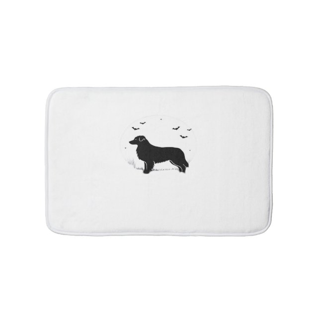 Tapis De Bain Chien berger australien - Halloween Moon Silhouett (Devant)