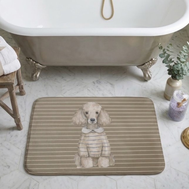 Tapis De Bain Chien Caniche Élégant  (Créateur téléchargé)