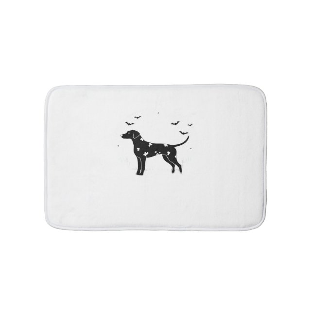 Tapis De Bain Chien dalmate - Halloween Lune Silhouette Classic (Devant)