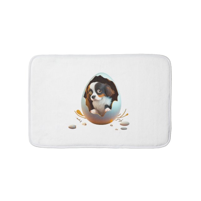 Tapis De Bain chien dans l'oeuf (Devant)