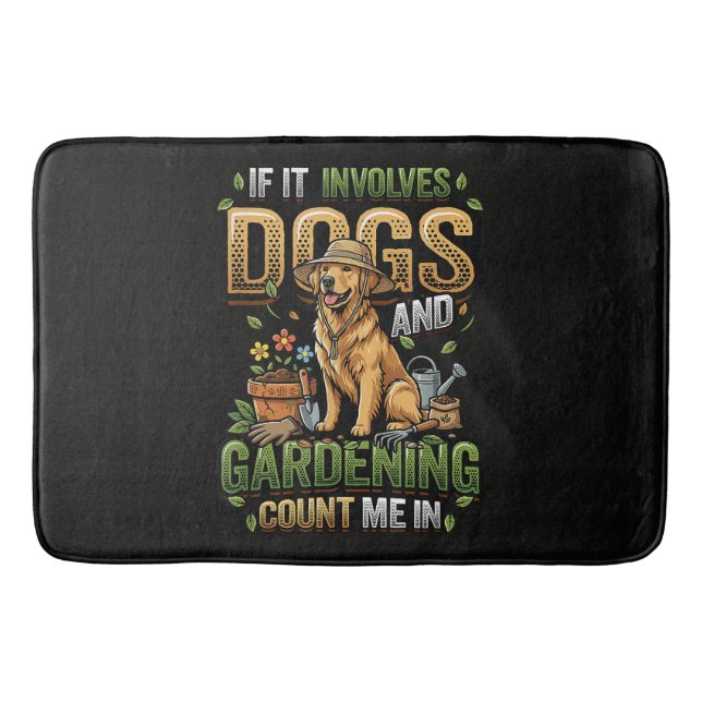 Tapis De Bain Chien de jardin si cela implique des chiens et du  (Devant)
