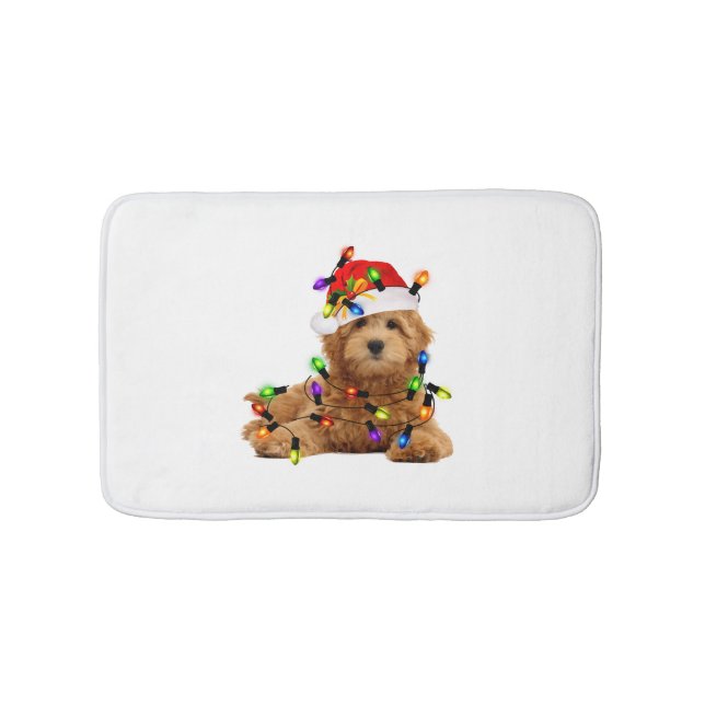 Tapis De Bain Chien de Père Noël Goldendoodle (Devant)