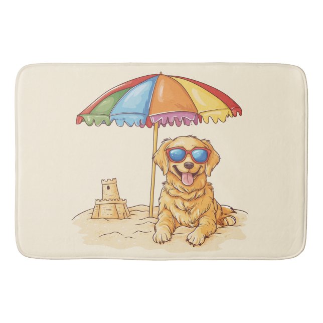 Tapis De Bain Chien de plage Golden Retriever (Devant)