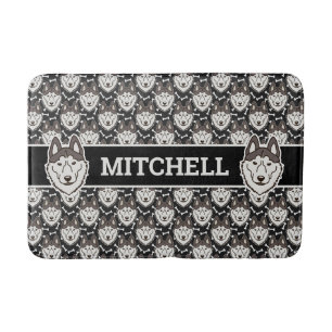 Tapis De Bain Chien de traîneau à chiens Loyal Sibérien Husky Ar