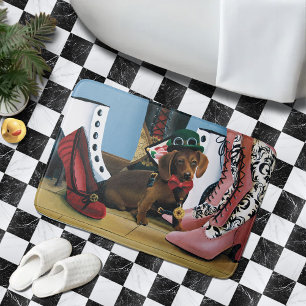 Tapis De Bain Chien de Vienne Steampunk Bottes Victoriennes