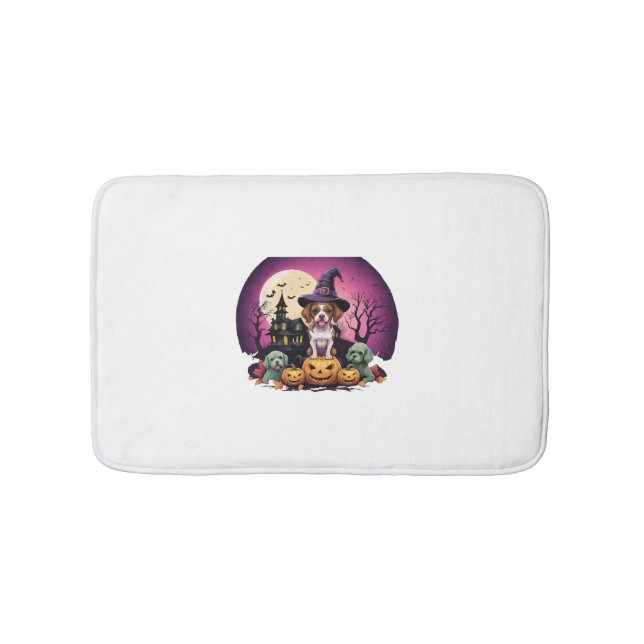 Tapis De Bain Chien d'Halloween amateurs d'automne (Devant)