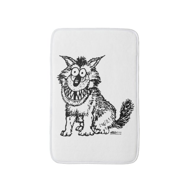 Tapis De Bain Chien fou (Devant (Vertical))