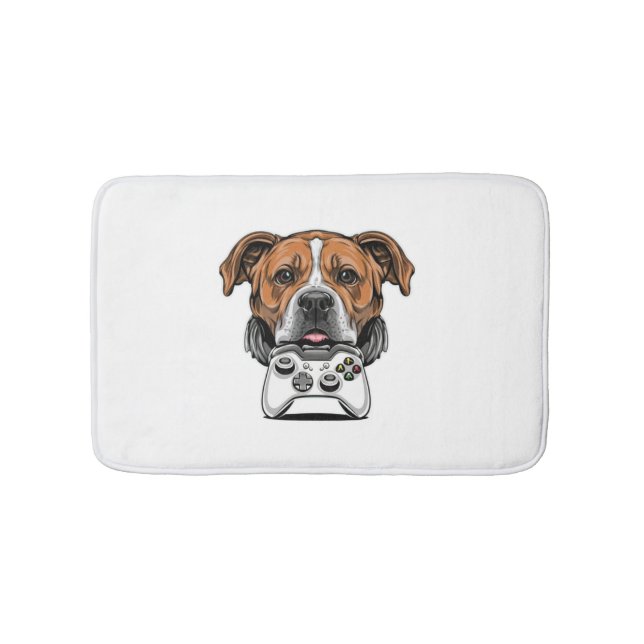 Tapis De Bain Chien Gamer - Jeu vidéo (Devant)