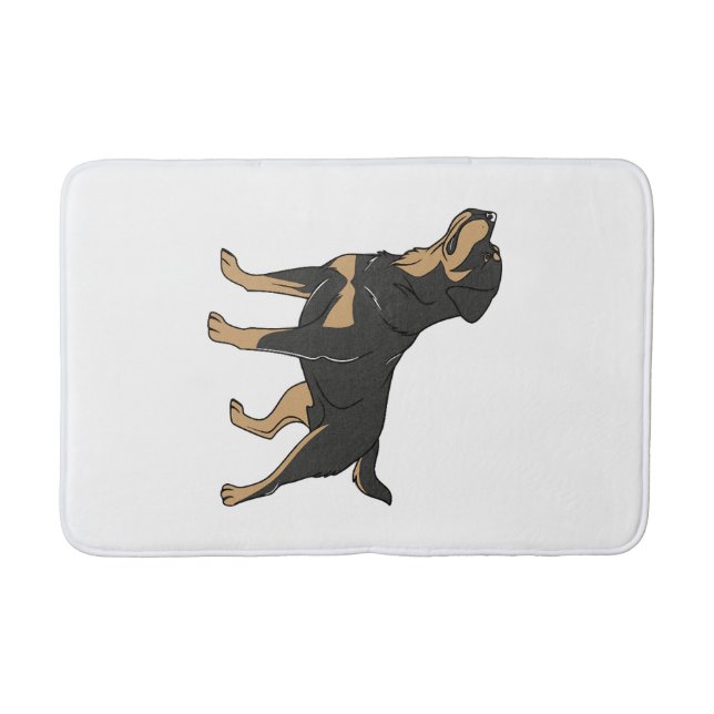 Tapis De Bain Chien Rottweiler, Chien Rottweiler Debout (Devant)