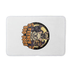 Tapis De Bain Chiens de bouh français Halloween Bouledogue franç