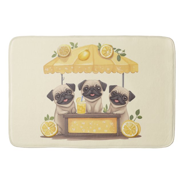 Tapis De Bain Chiens de carlin Stand de Lemonade (Devant)