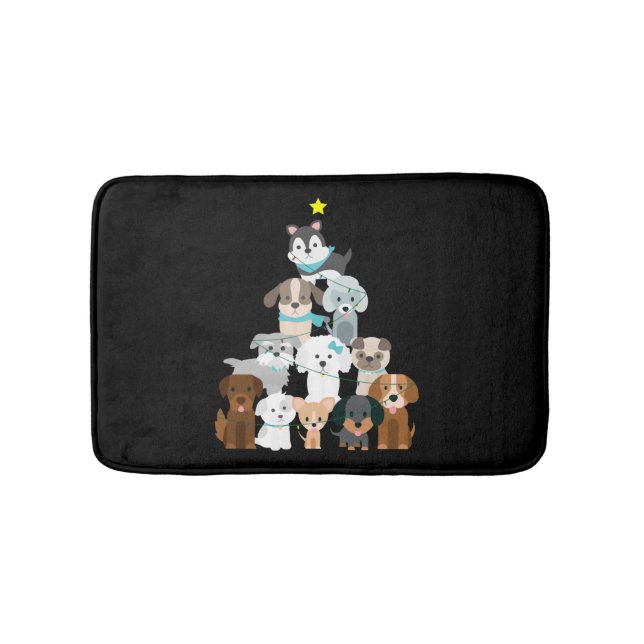 Tapis De Bain Chiens de Noël (Devant)