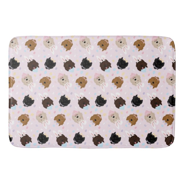 Tapis De Bain Chiens de Pâques Bunny Goldendoodle (Devant)