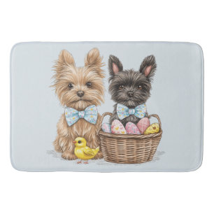 Tapis De Bain Chiens de Pâques Yorkshire Terrier