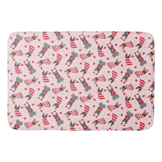 Tapis De Bain Chiens de Saint-Valentin (Devant)