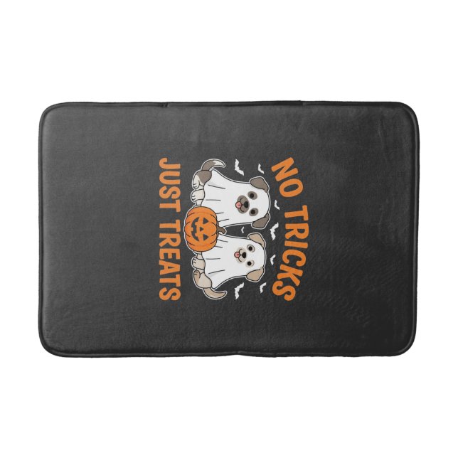Tapis De Bain Chiens fantômes d'Halloween Pas de tours juste des (Devant)
