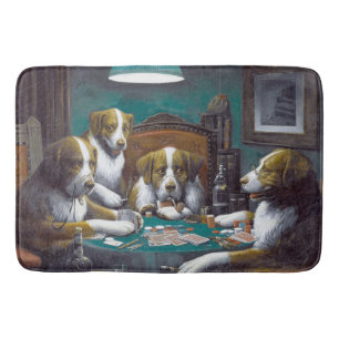 Tapis De Bain Chiens jouant au poker Cassius Marcellus Coolidge 