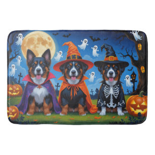 Tapis De Bain Chiens Malinois belges Citrouille Halloween Funny