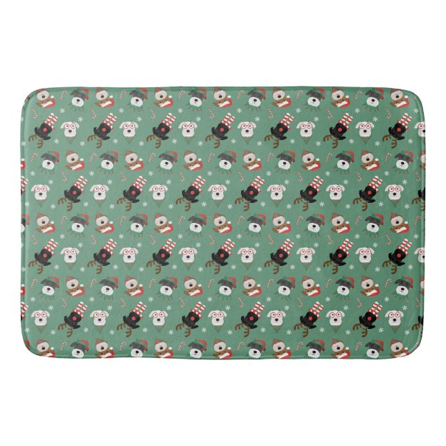 Tapis De Bain Chiens Schnauzer de Noël (Devant)