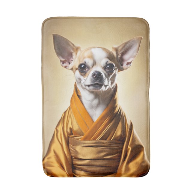 Tapis De Bain Chihuahua bouddhiste (Devant (Vertical))