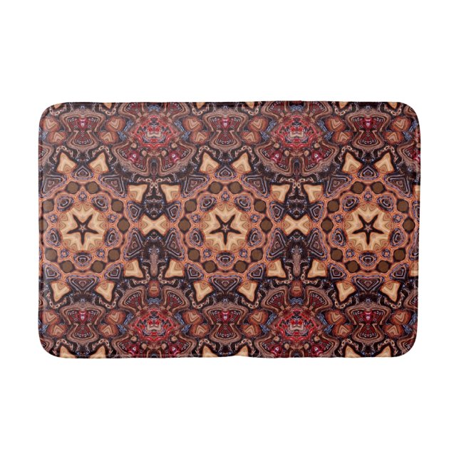 Tapis De Bain Choc Chip Earthy Tribal Batik (Devant)
