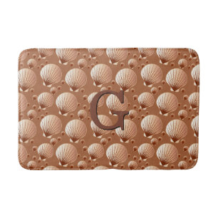Tapis De Bain Chocolat et coquillages brun de cacao