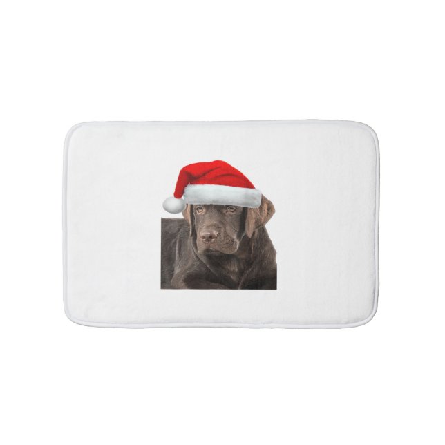 Tapis De Bain Chocolat Lab Chemise Labrador Retriever Chien Chri (Devant)