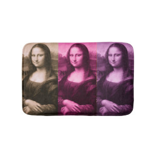 Tapis De Bain Chocolat rose violet Mona Lisa