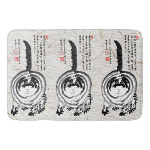 Tapis De Bain Chonky rayé japonais Tabby Chat